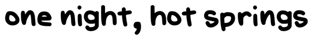 Логотип one night, hot springs